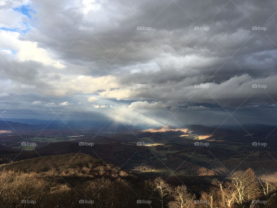 Stormy weather in Shenandoah National Park 
