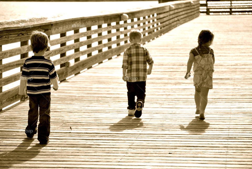 beach kids dock boardwalk by hooksy7