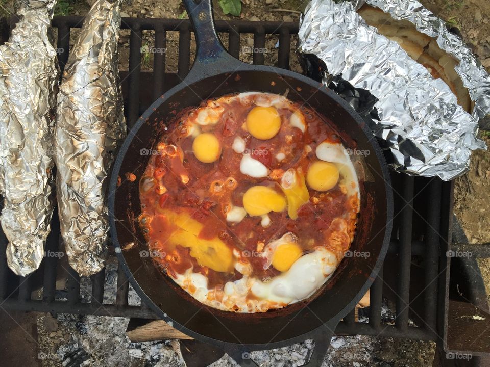 Shakshuka on the fire