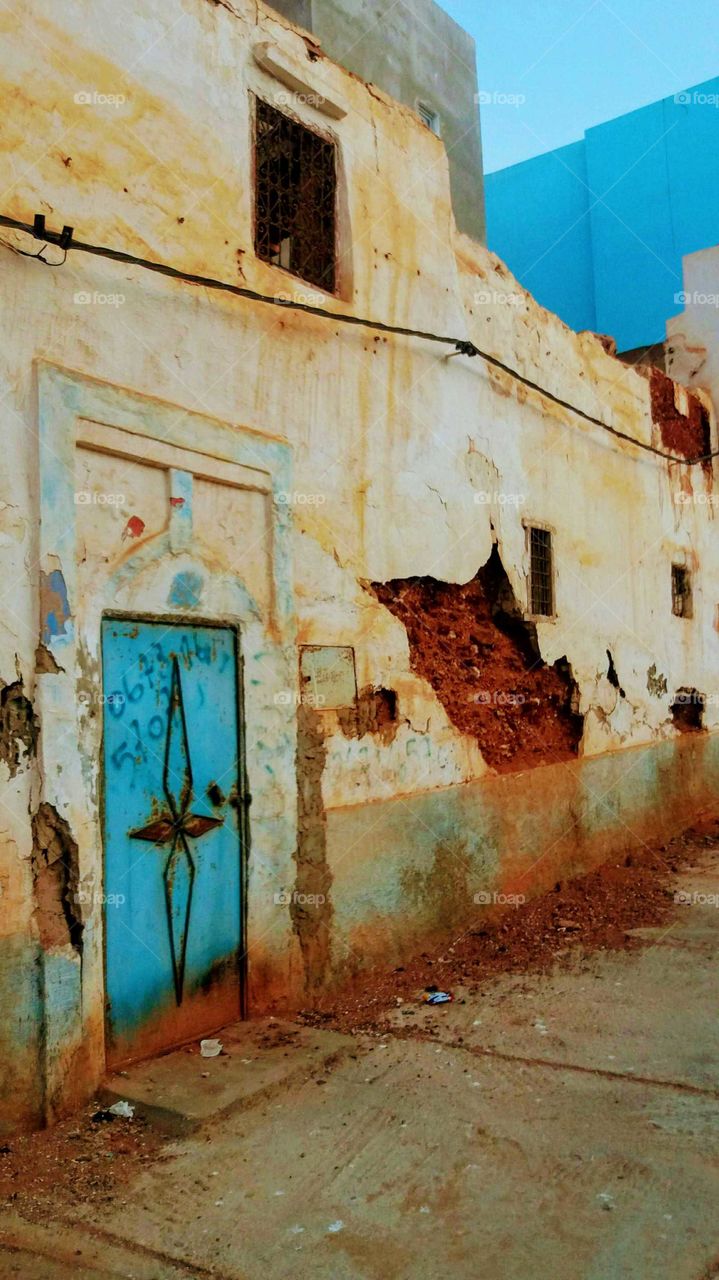 An old house in Ifni ,it dates back to the colonization of Spain