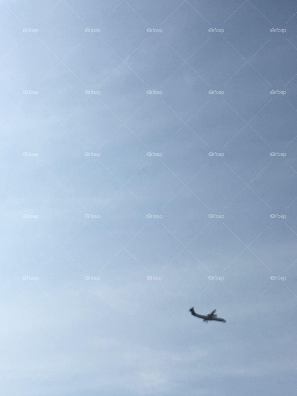 Airplane flying overhead 