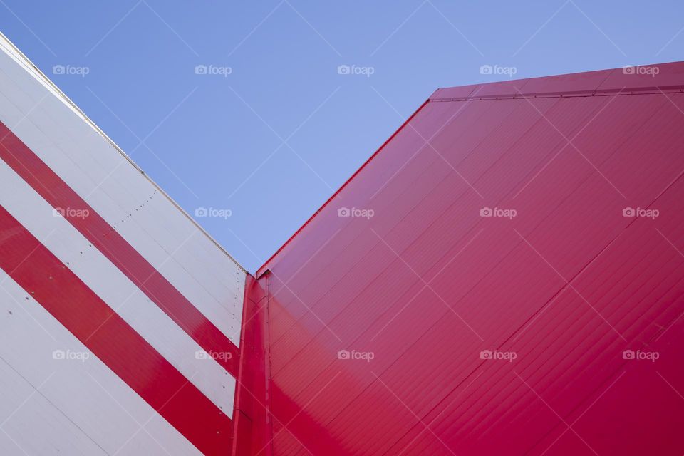 Modern building against blue sky