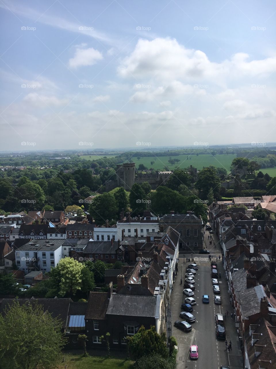 View from Warwick church tower
