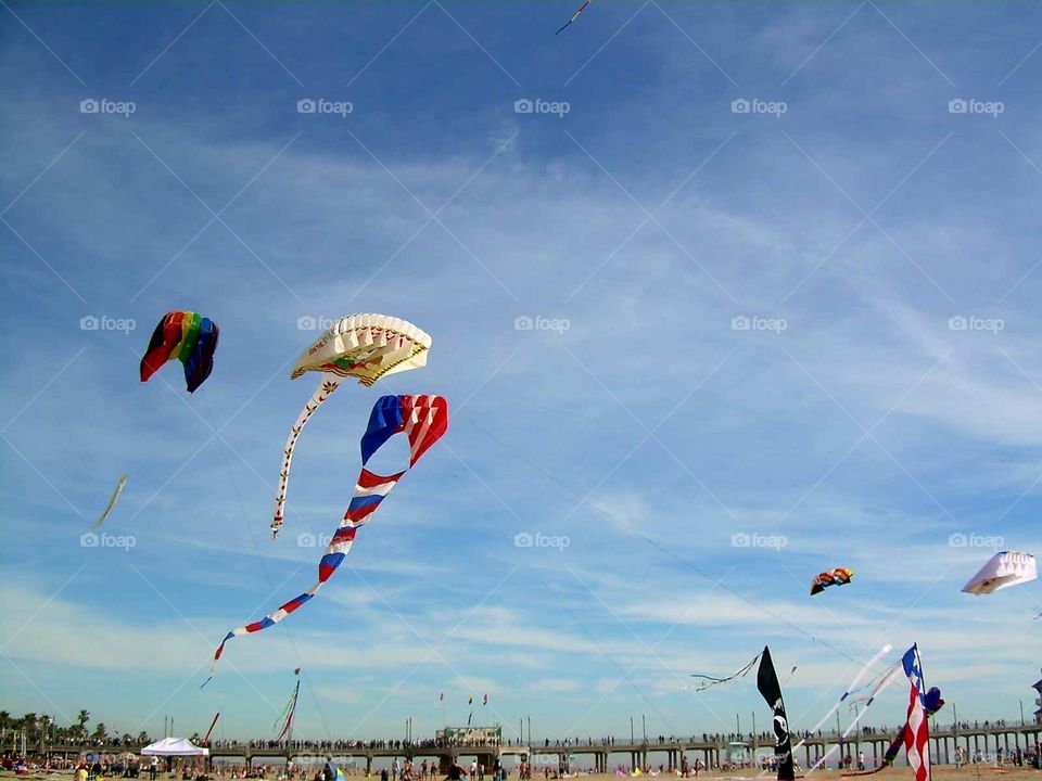 Flying kites