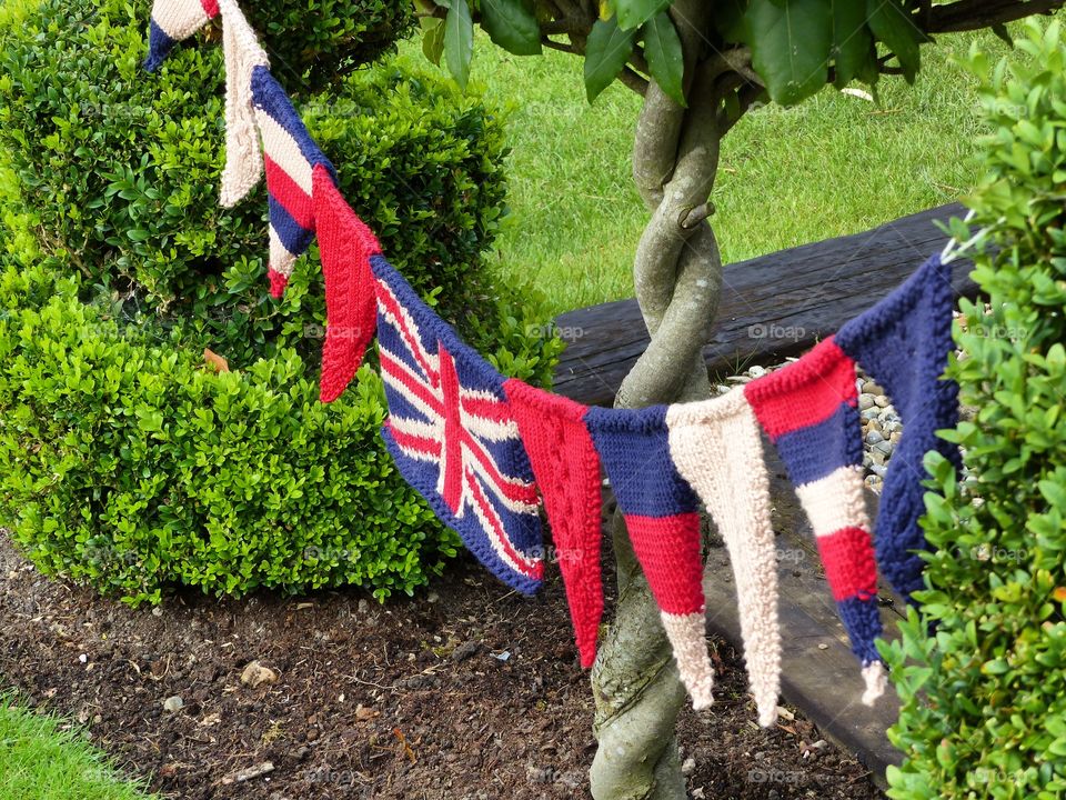 knitted union jack flag bunting