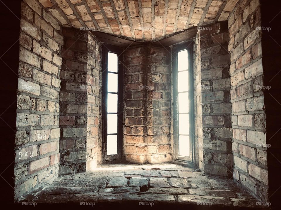 Art of geometrical objects - a part inside of castle 