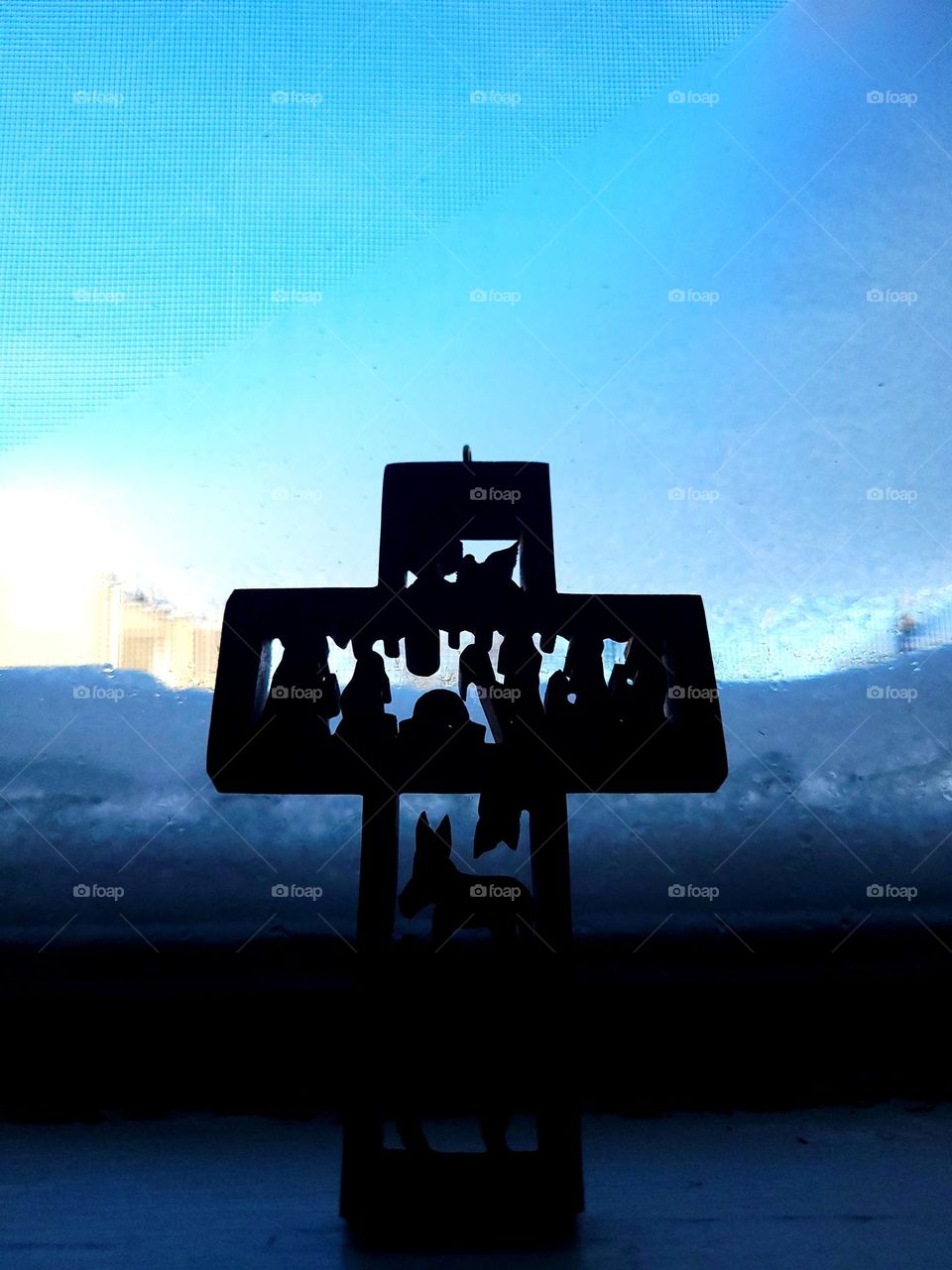 cross through the snow