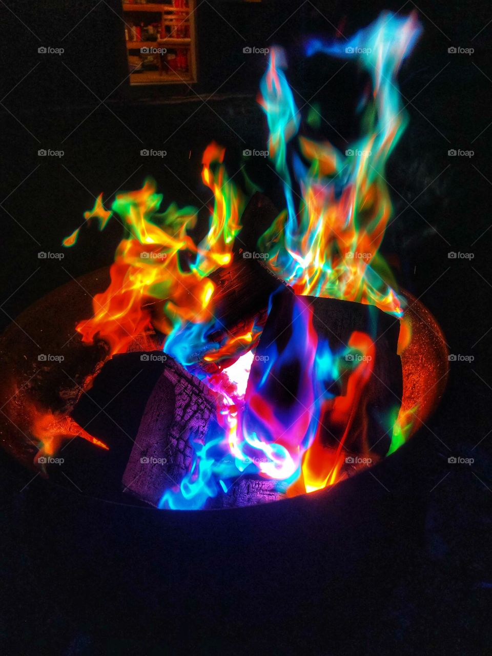 Colorful fire