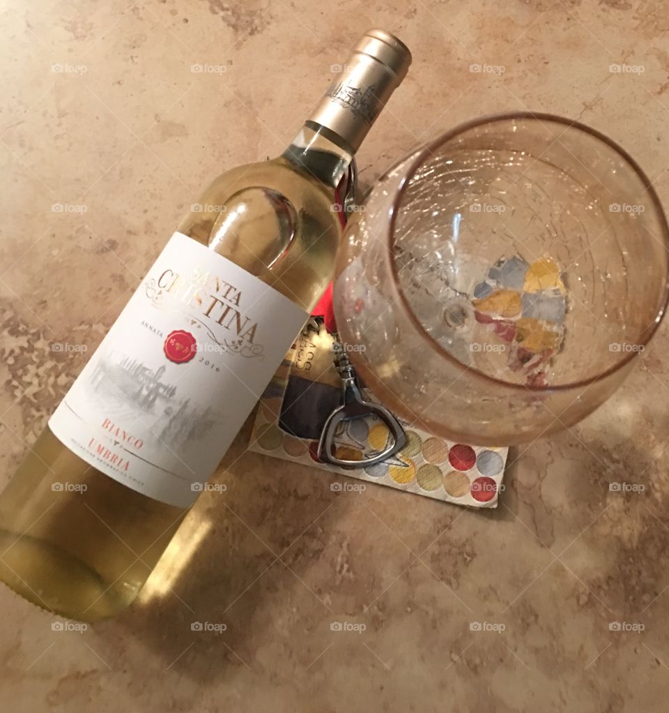 Wine and glass 