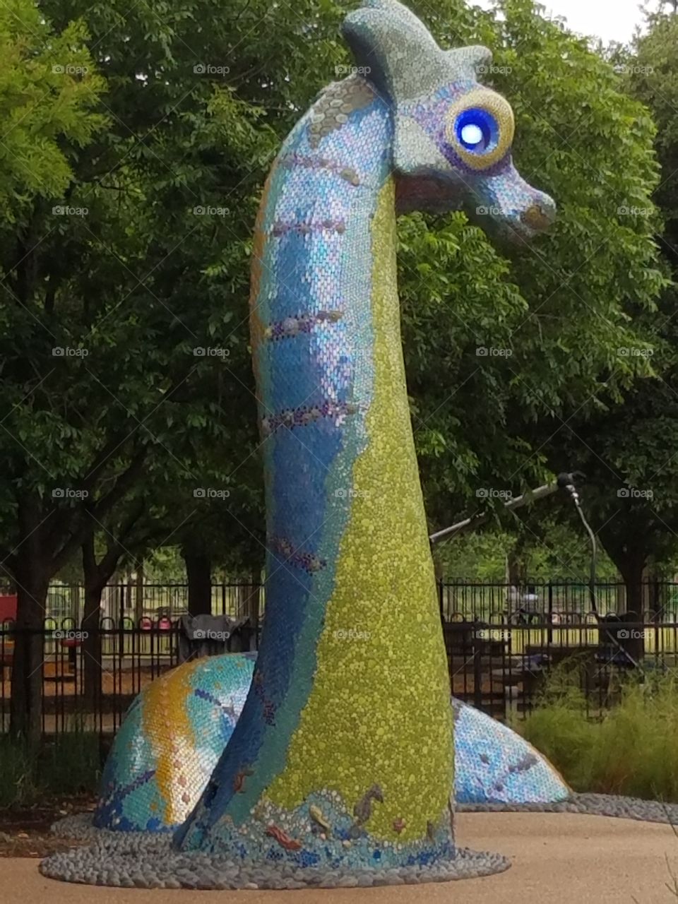 Park Sculpture on Mueller St. Austin