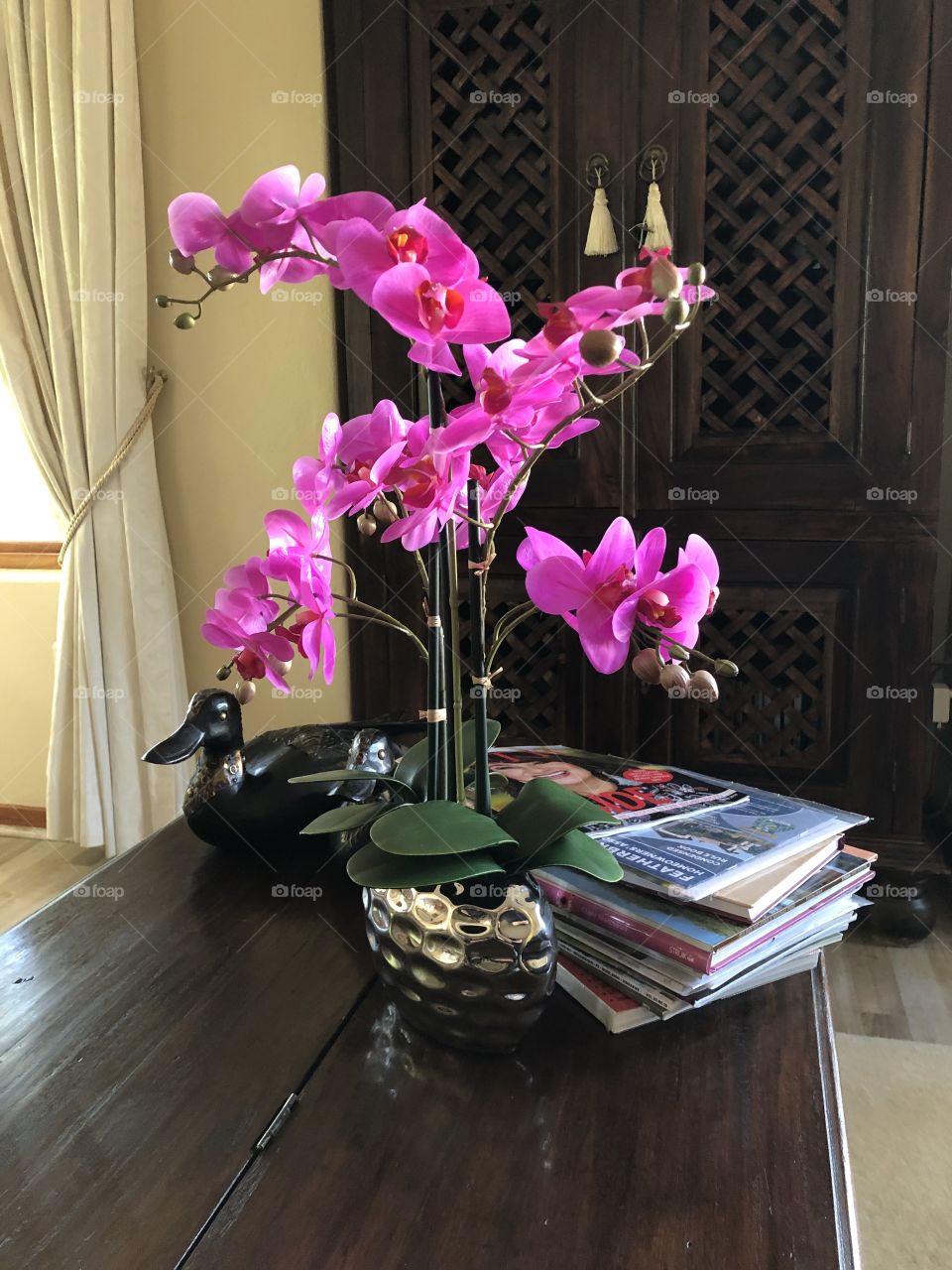Flowers in living room