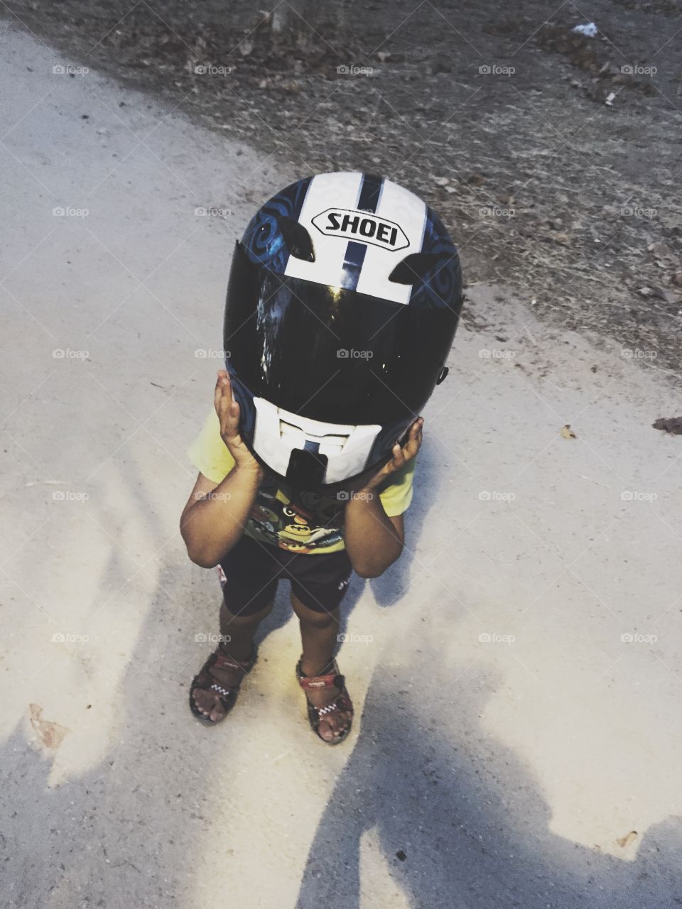 Kid with Helmet