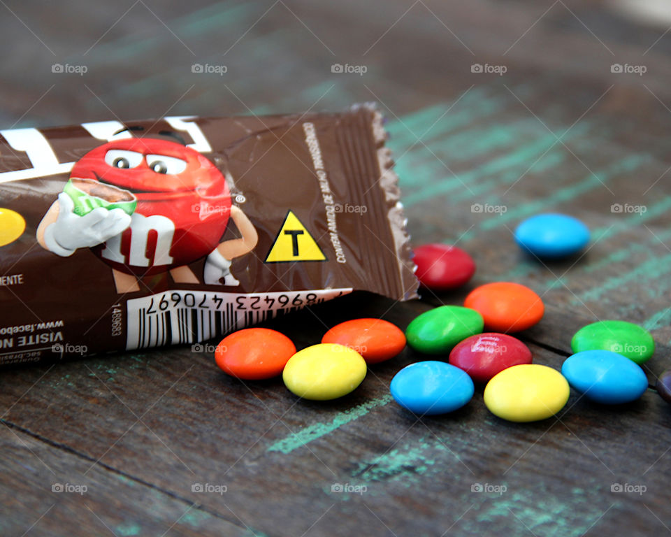 Colorful and assorted m&m's