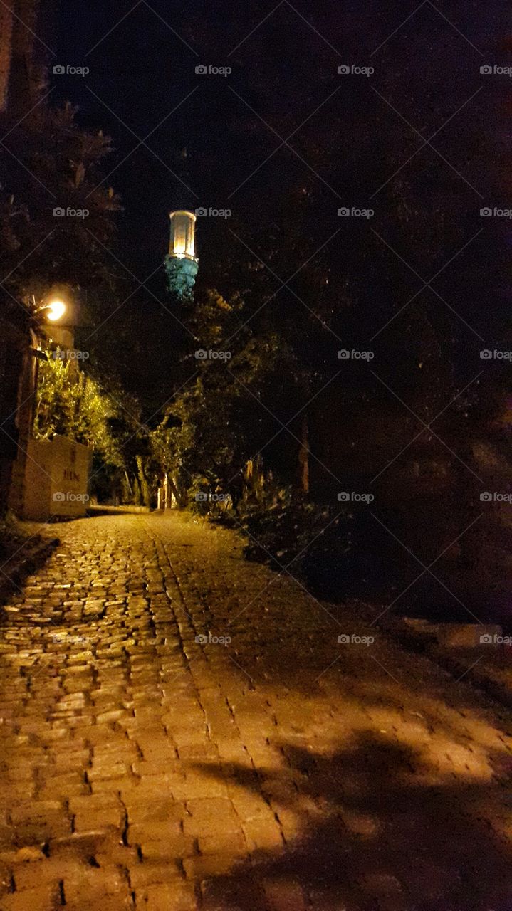 istambul streets at night. lonely istambul street