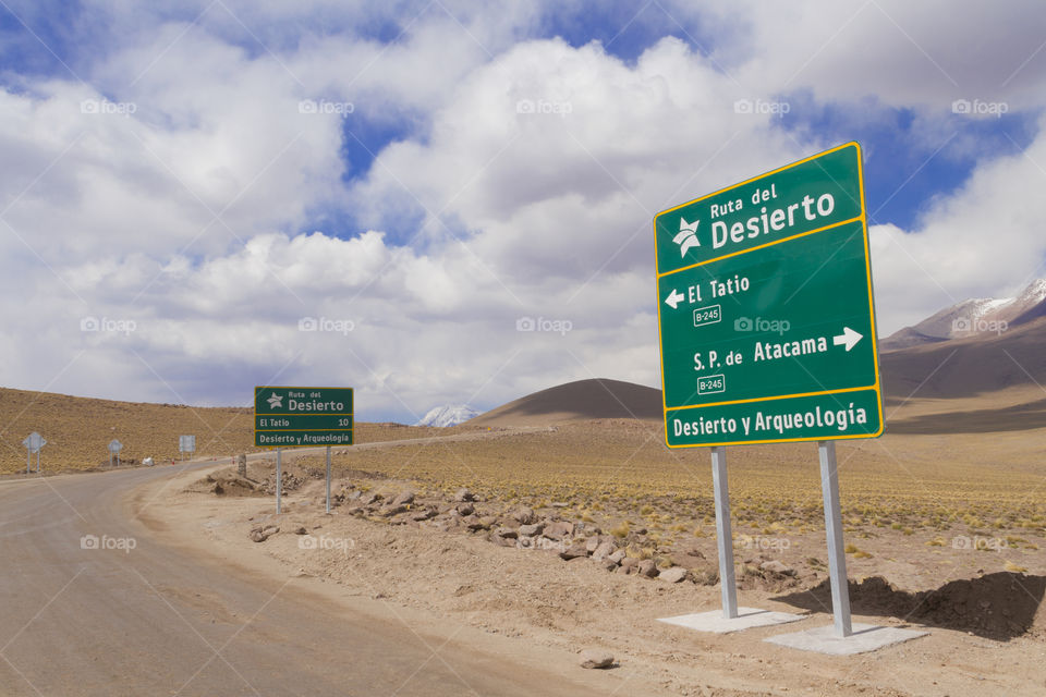 Road in the Atacama Desert.