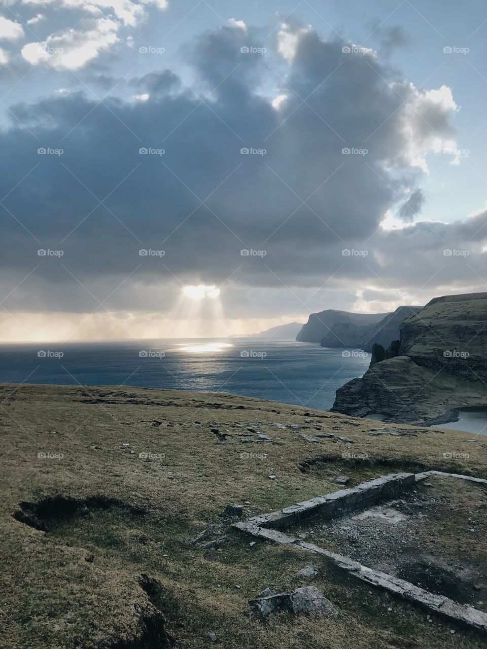 Faroe Islands landscape sunset