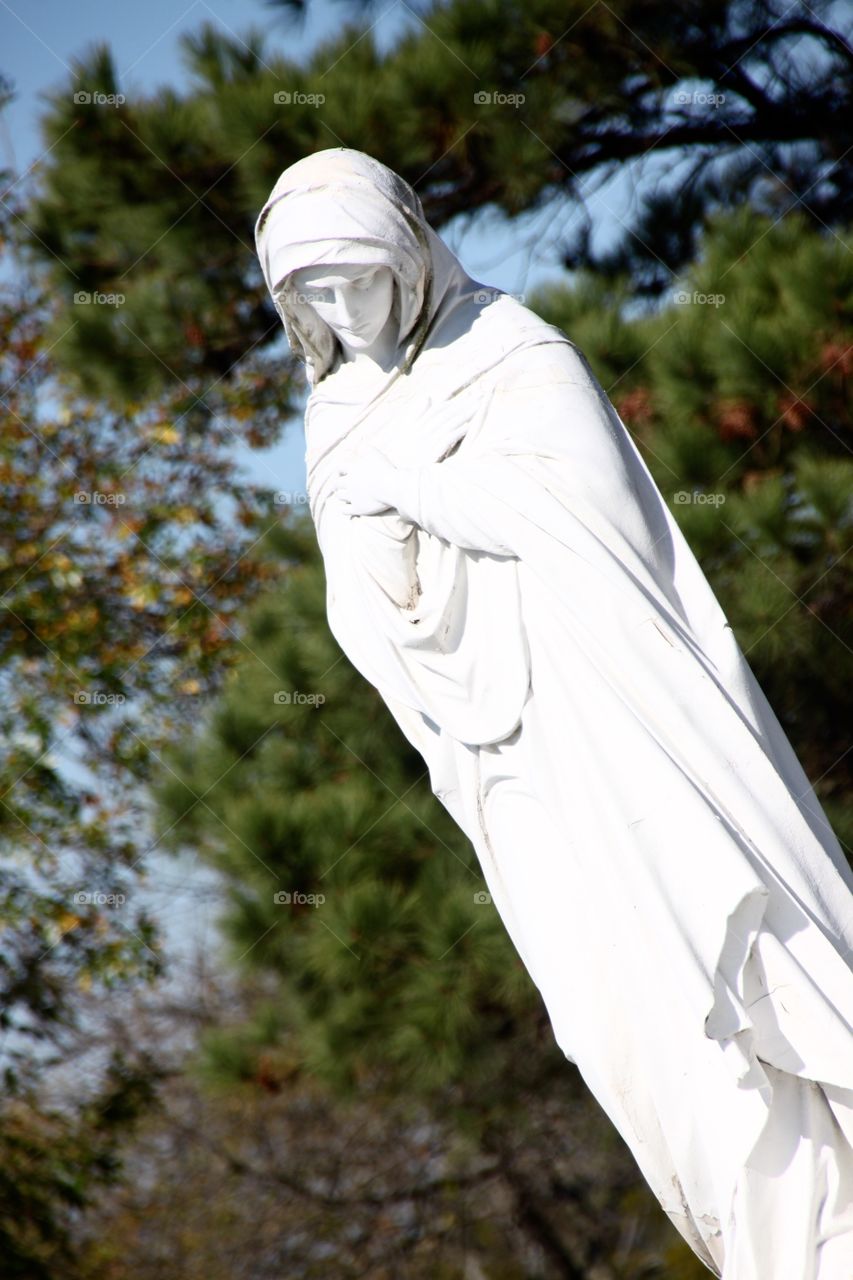 Marble Mother Mary Statuary 