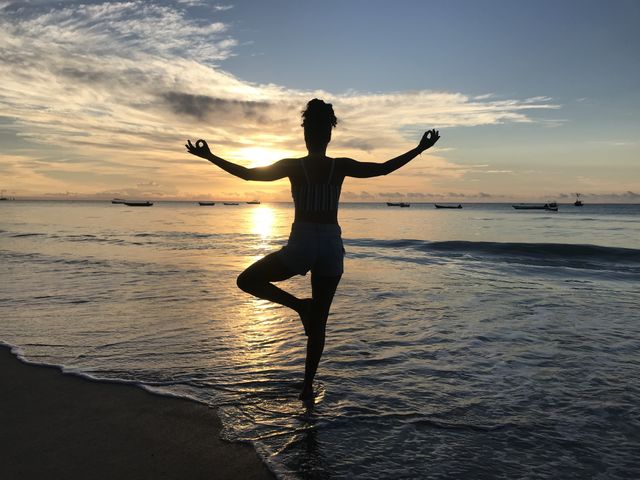 day starting well with yoga and this amazing sunrise