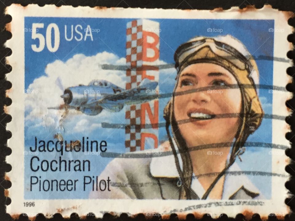 Jaqualene Cochran American pioneer pilot stamp