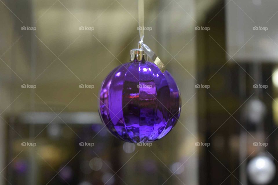 Purple Christmas ornament