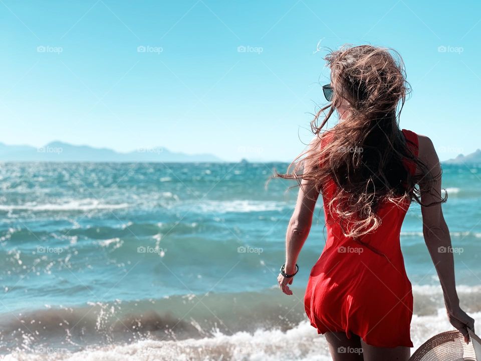 Red summer dress 