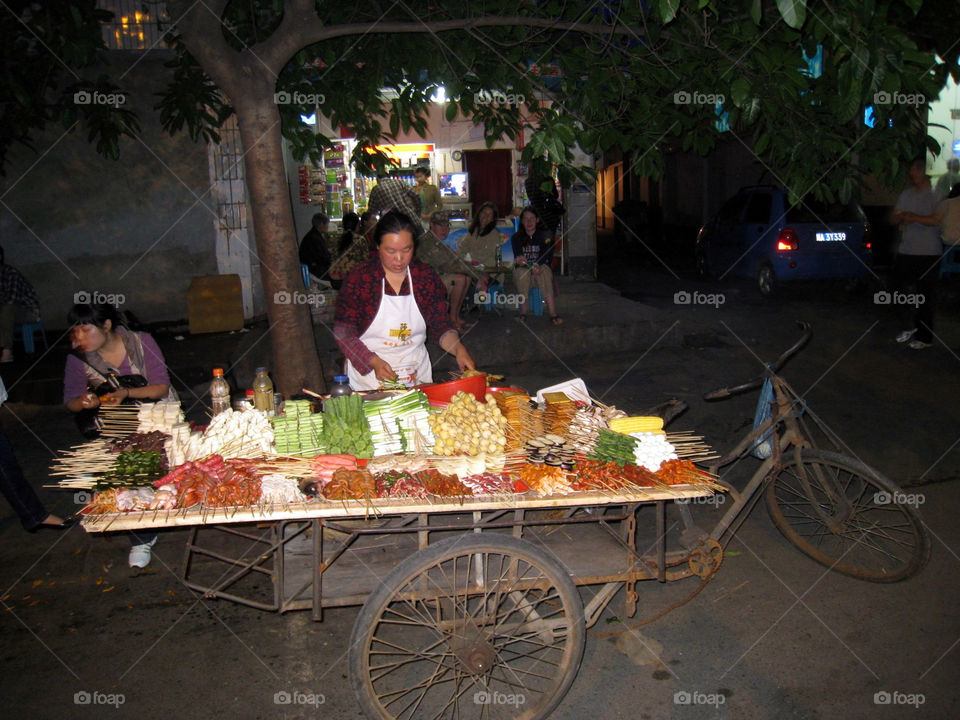 china meat vegetables cookout by mengzishiliu