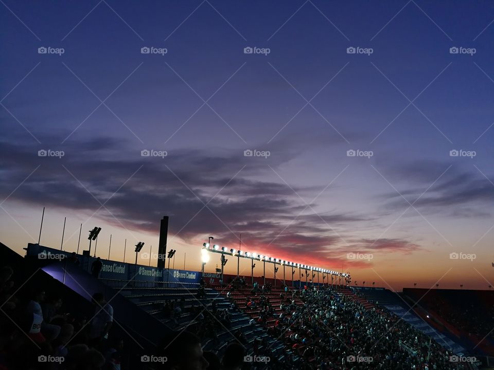 Sunset in San Lorenzo stadium