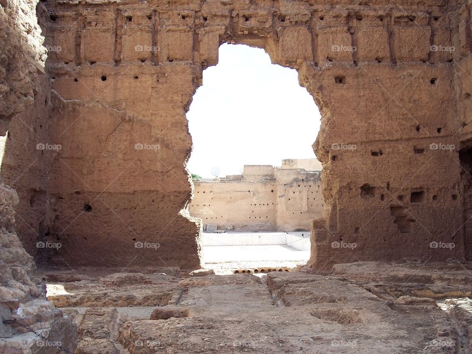 Archaeological site in marrakech