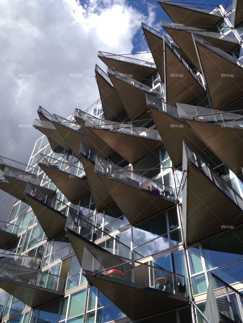 Balconies WM Houses in Ørestad, Copenhagen.