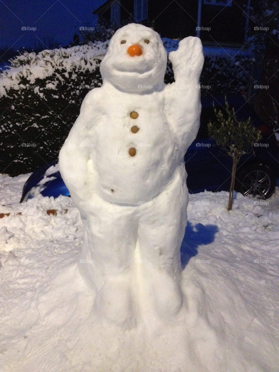snow snowman by yeenlightened1