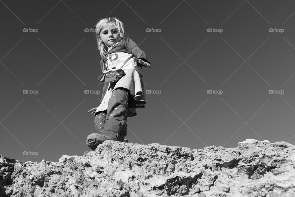 Girl getting ready to jump