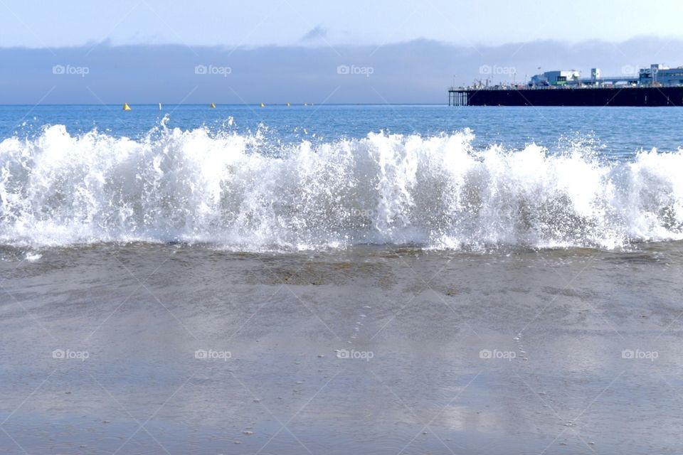 A view at Santa Cruz Beach Boardwalk in CA