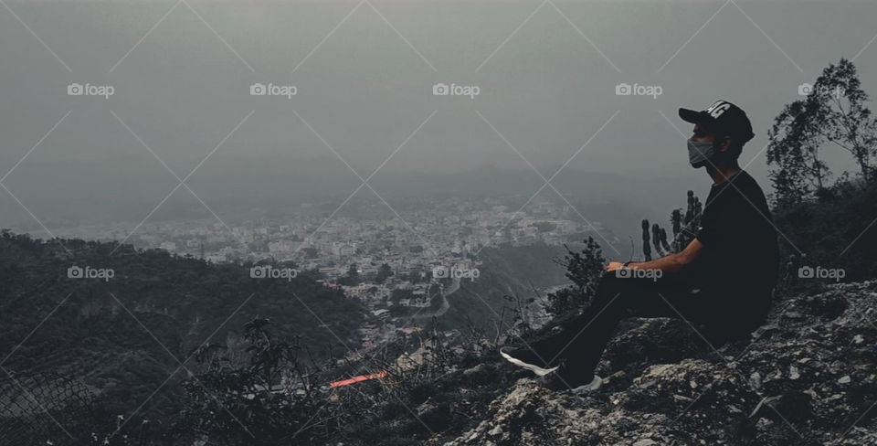 I captured this view from top of the mountain. look at the view below