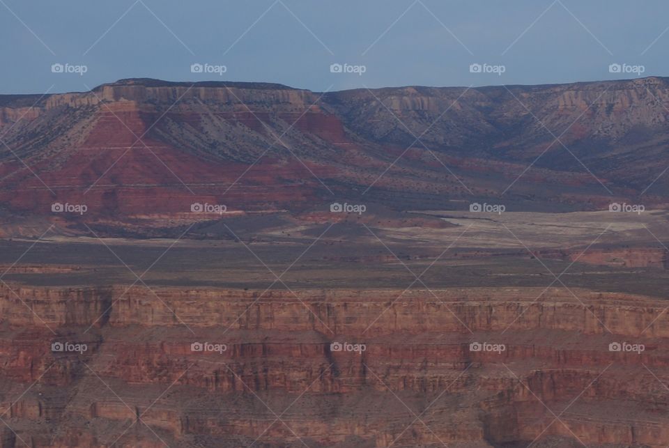 View of grand canyon in desert