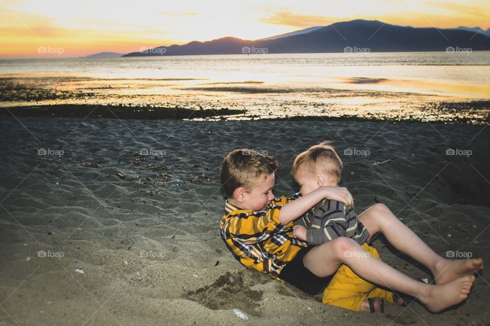 Bonding with my bro on the beach 