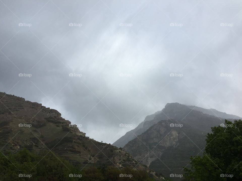 Mountain Rains. Rainstorm in the mountains 