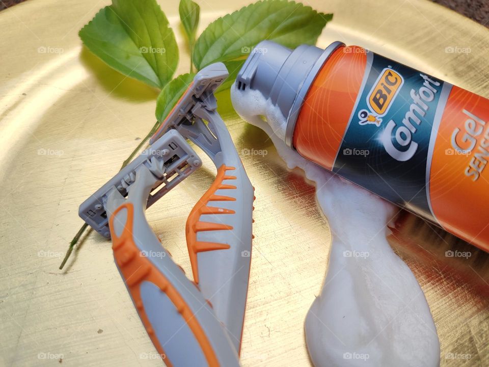 Shaving cream and razors
