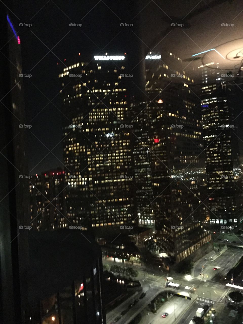 View from the Westin's revolving cocktail lounge - Downtown Los Angeles