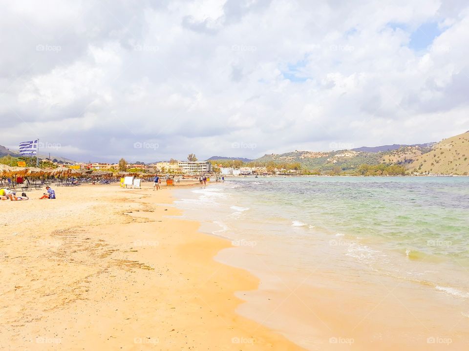 Der Strand von Georgioupolis auf Kreta Griechenland