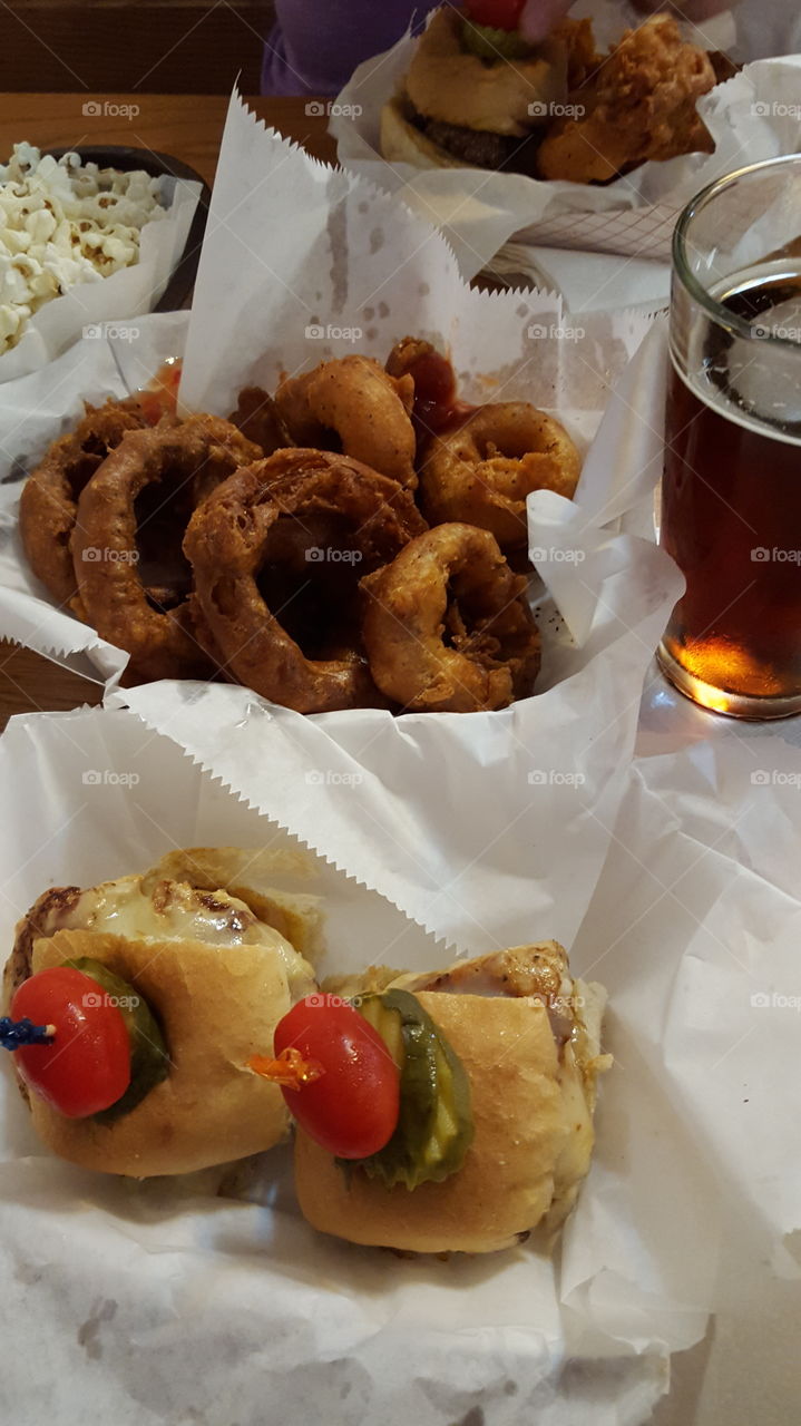 An assortment of delicious food from a local food truck.