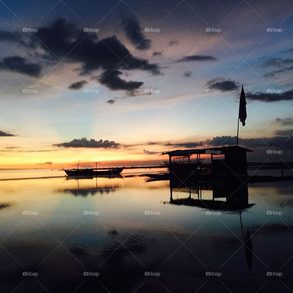 Sunset, Dawn, Water, Reflection, Beach