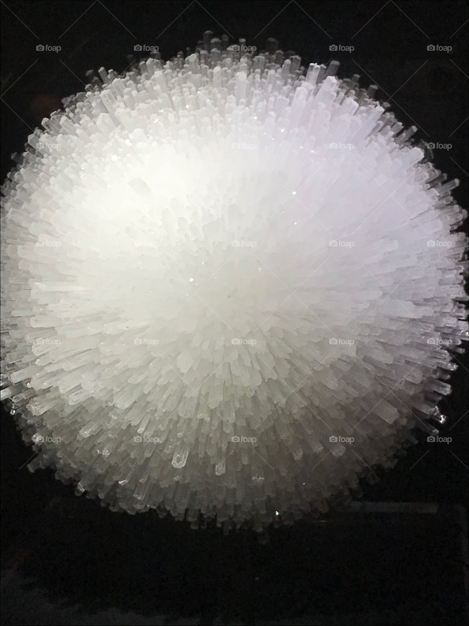 White crystal cluster