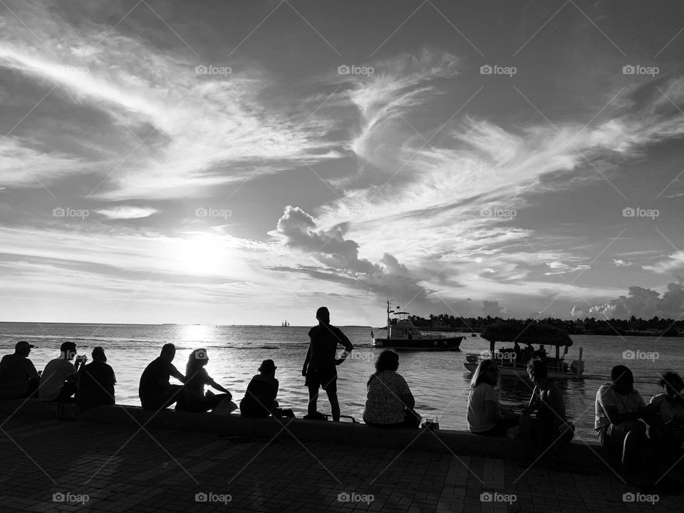 SUNSET CELEBRATION CROWD