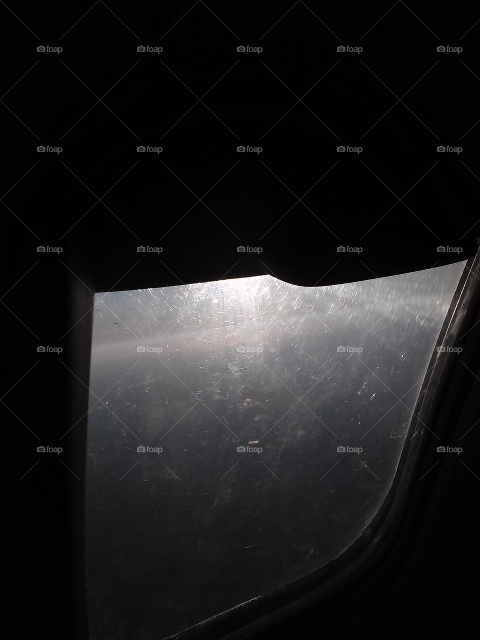 out the airplane window 