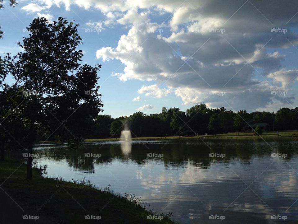 Park in the summer time