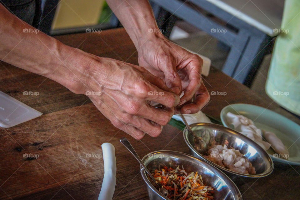 These hands were swift and expert in the craft of dumpling making