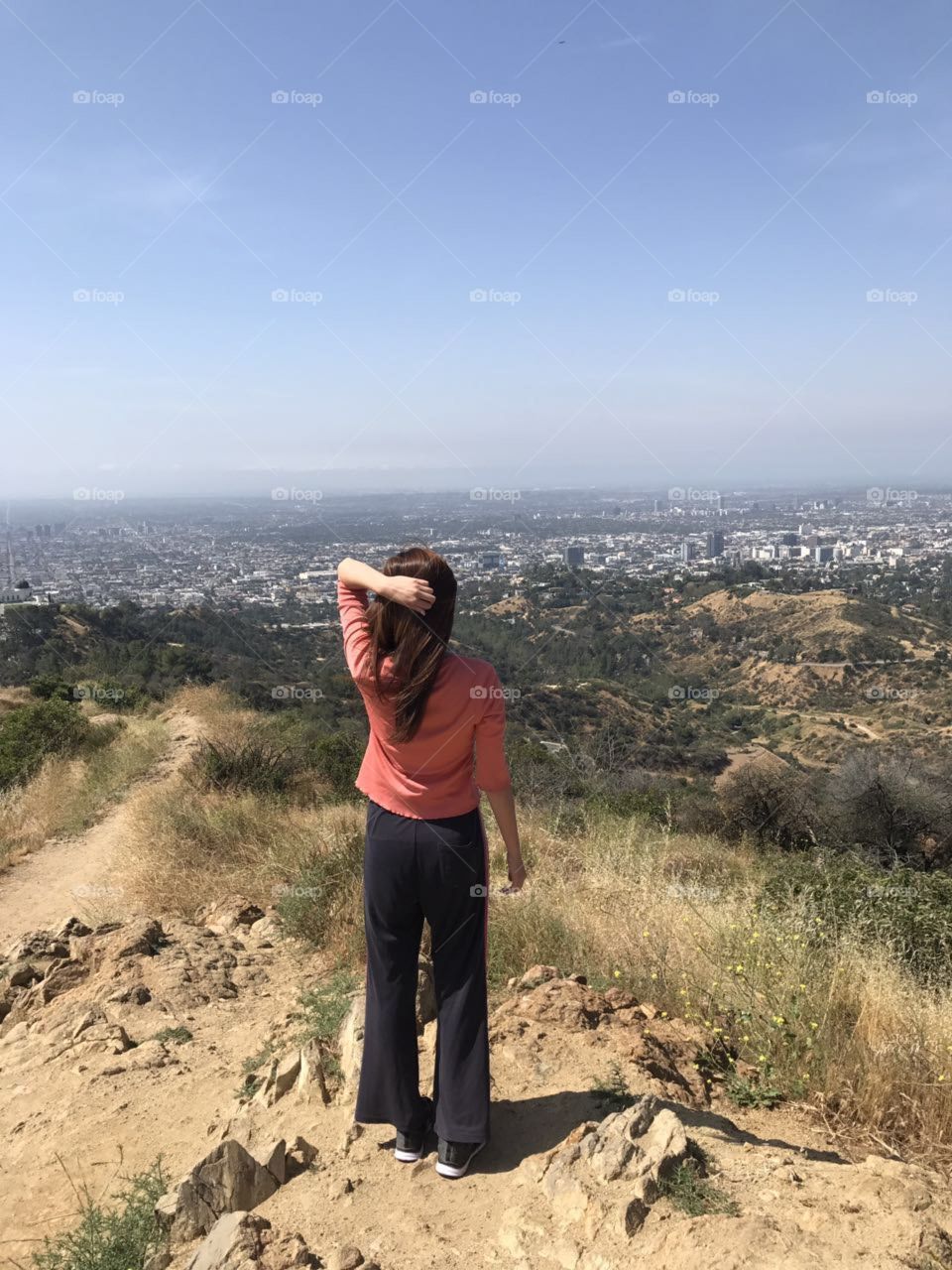 Looking at the view of Los Angeles