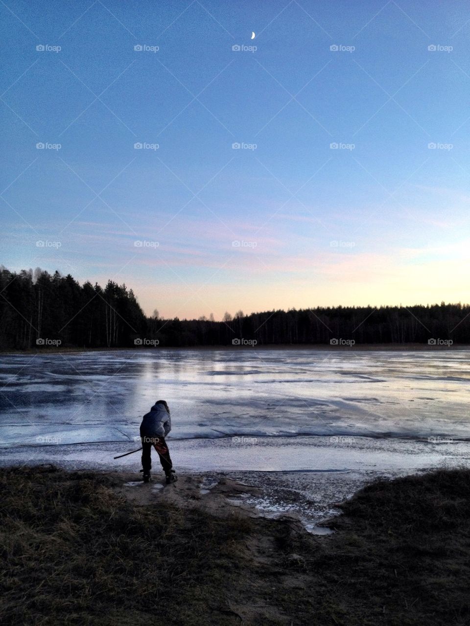 winter sweden ice lake by metafish