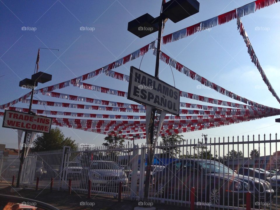 Festoons at the Auto store. Festoons at the Auto store