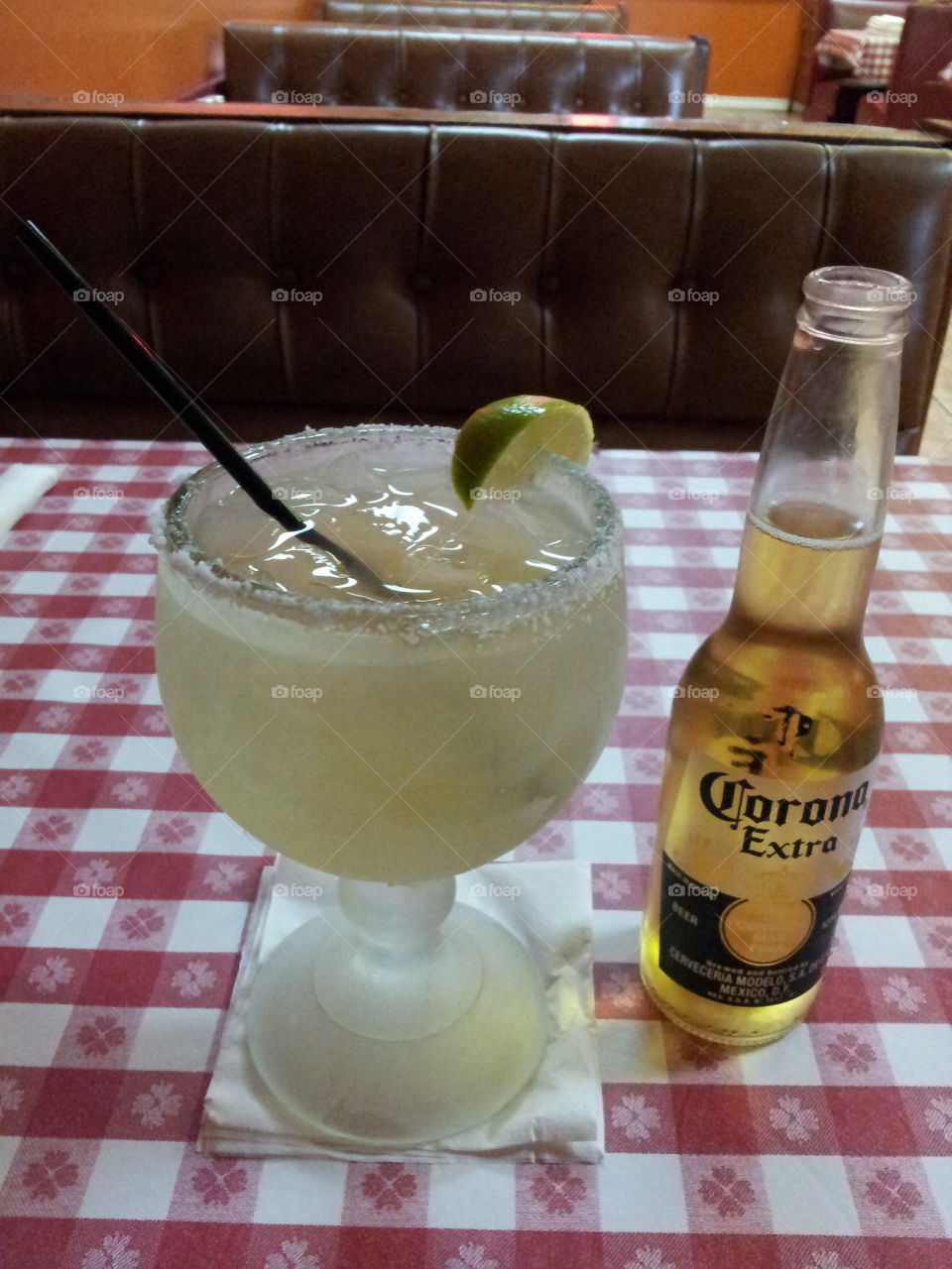 Margarita with a beer